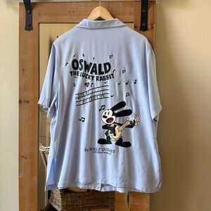 Disney Oswald the Lucky Rabbit Camp Style Shirt Size L
